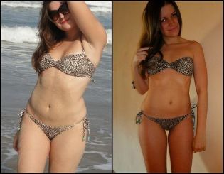 Lány „kedvenc” diéta előtt és után